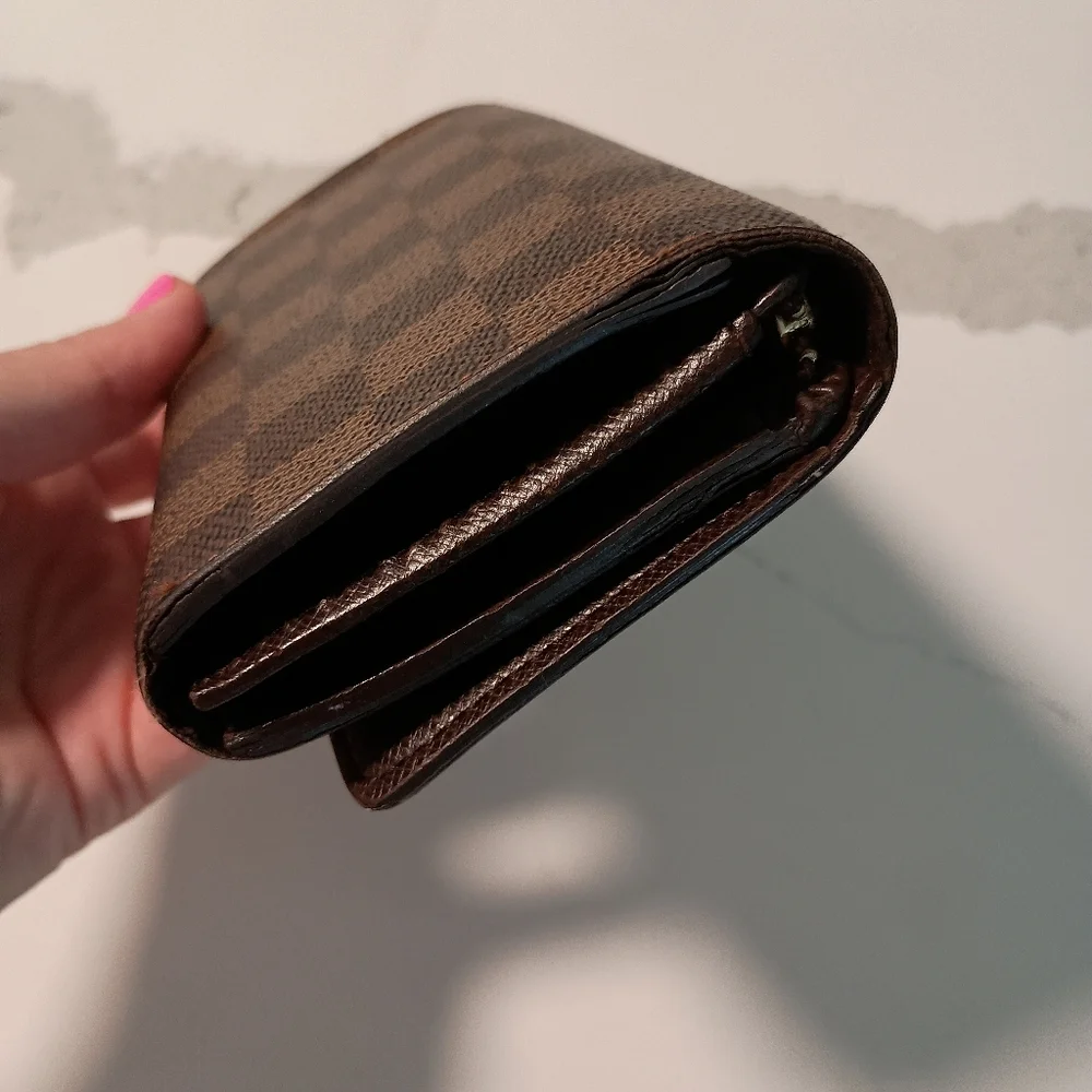 Louis Vuitton Damier Ebene Canvas PorteMonnaie Billets Tresor Wallet
